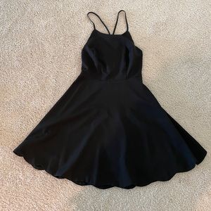 Lulus | Black Skater Mini Dress | Size M